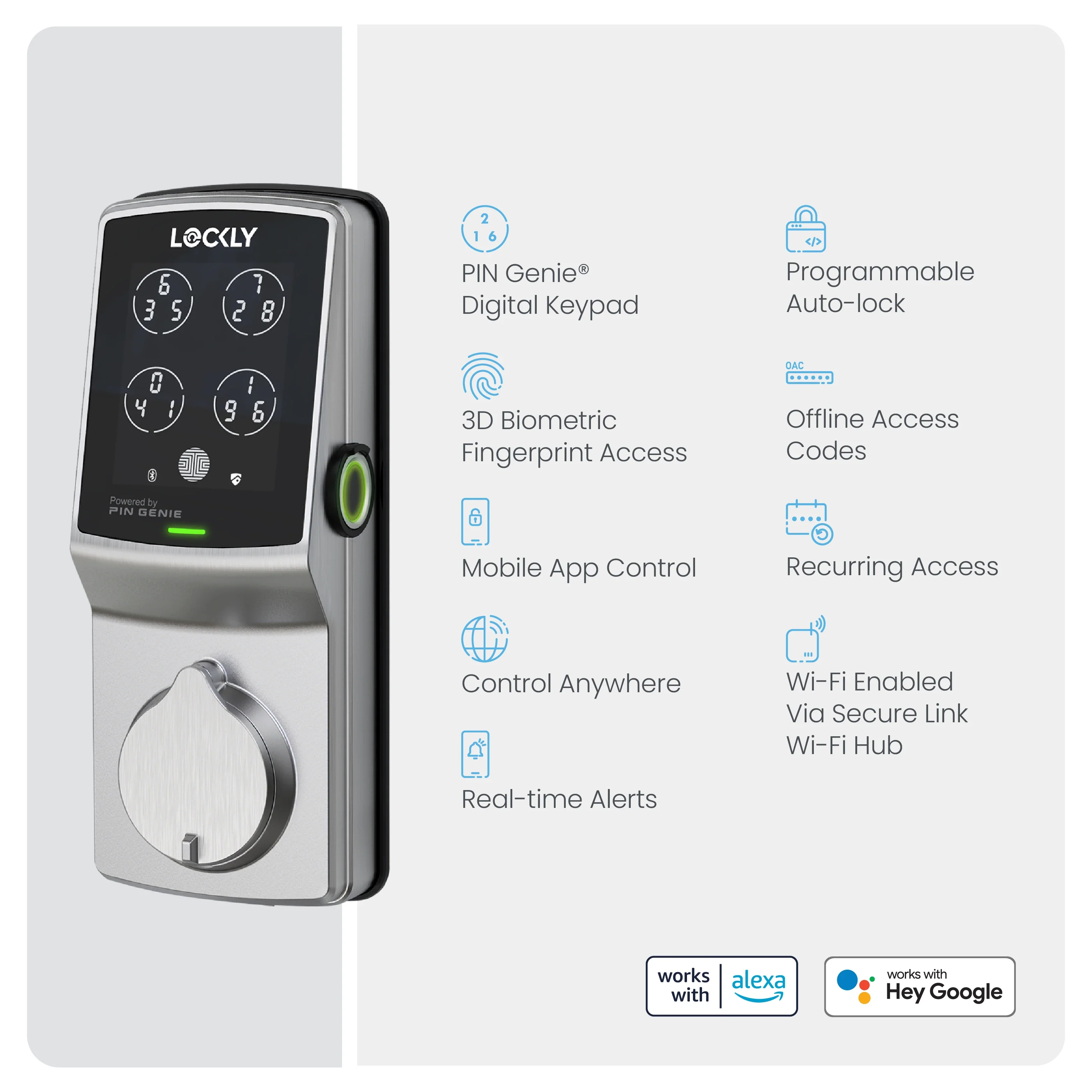 Wi-Fi Enabled Lockly Secure Pro Smart Lock - Image 12