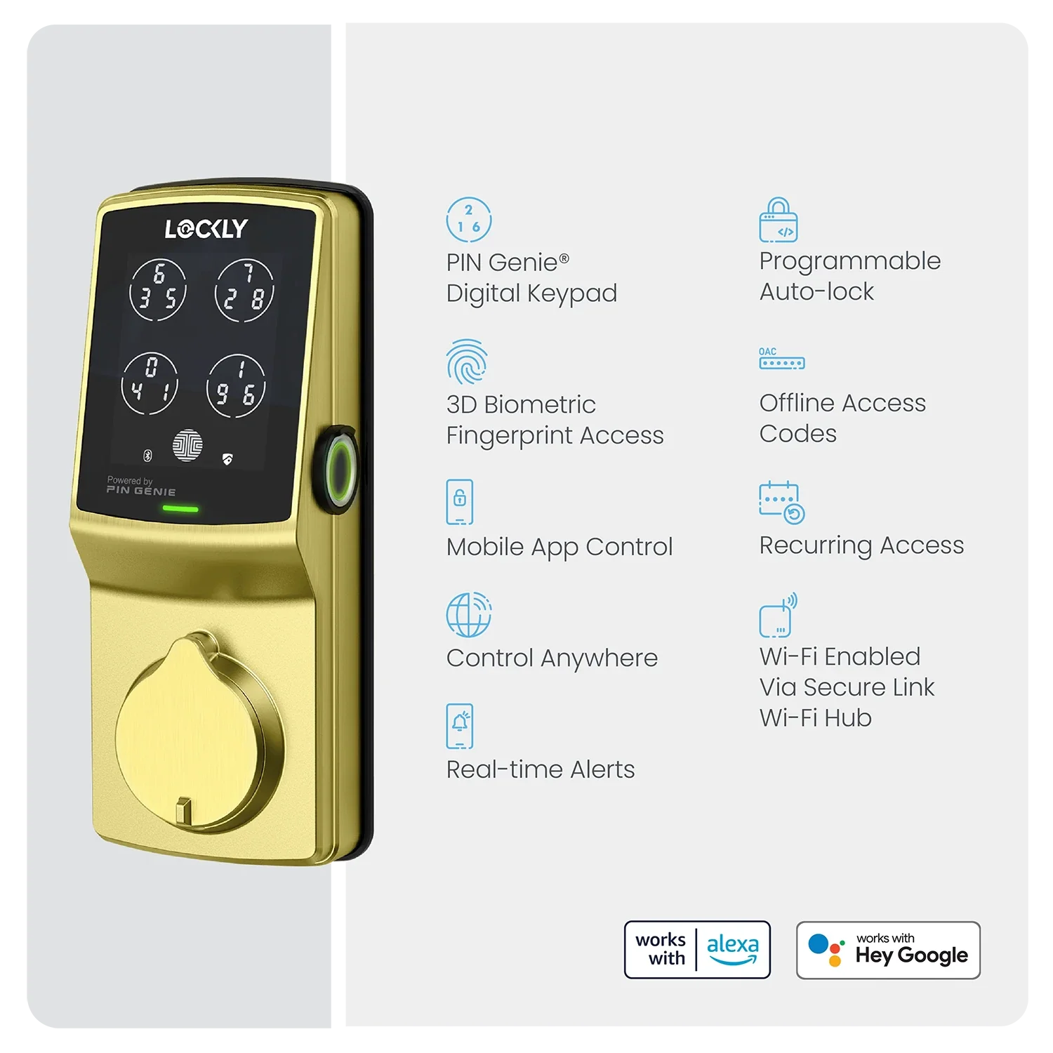 Wi-Fi Enabled Lockly Secure Pro Smart Lock - Image 5