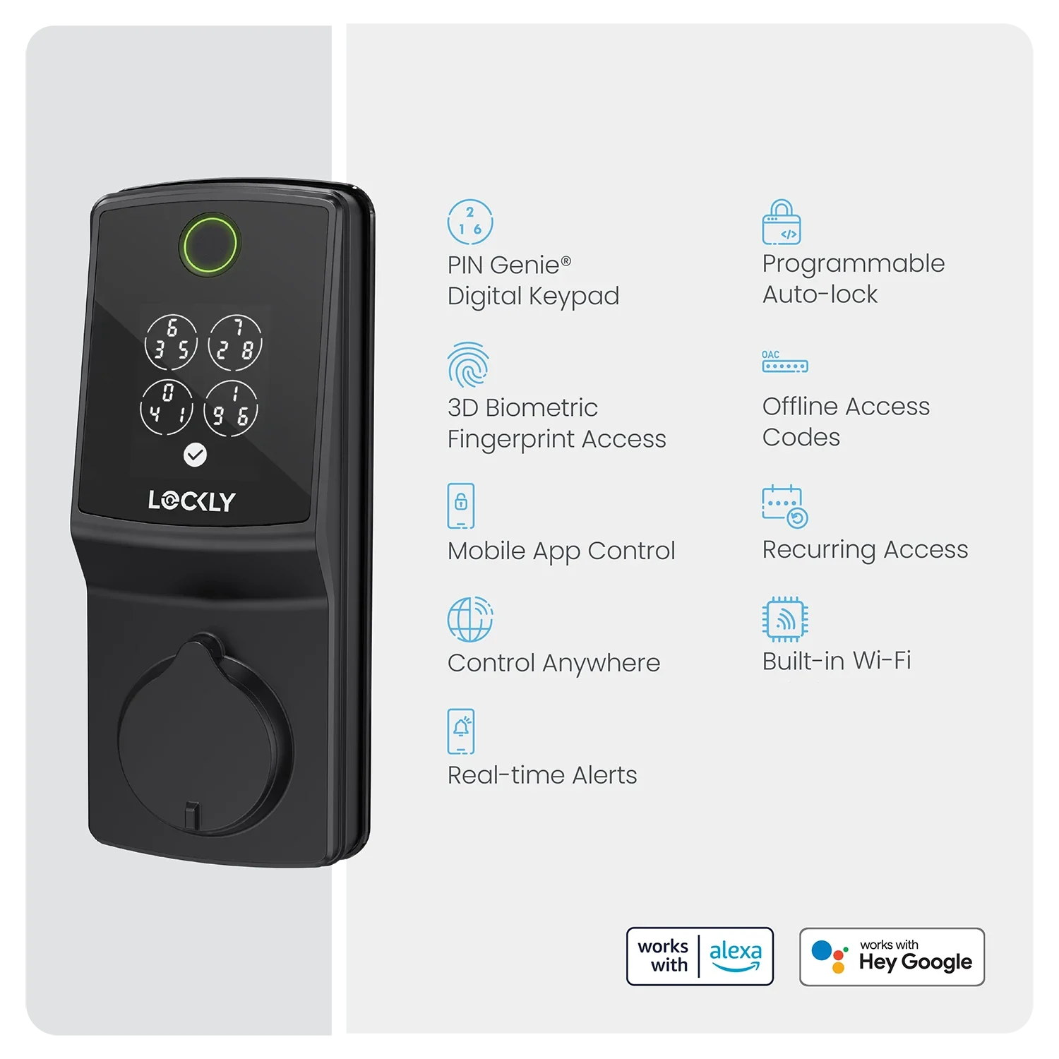 Lockly Secure Pro Deadbolt Latest Version Smart Lock with Built-in Wi-Fi - Image 13