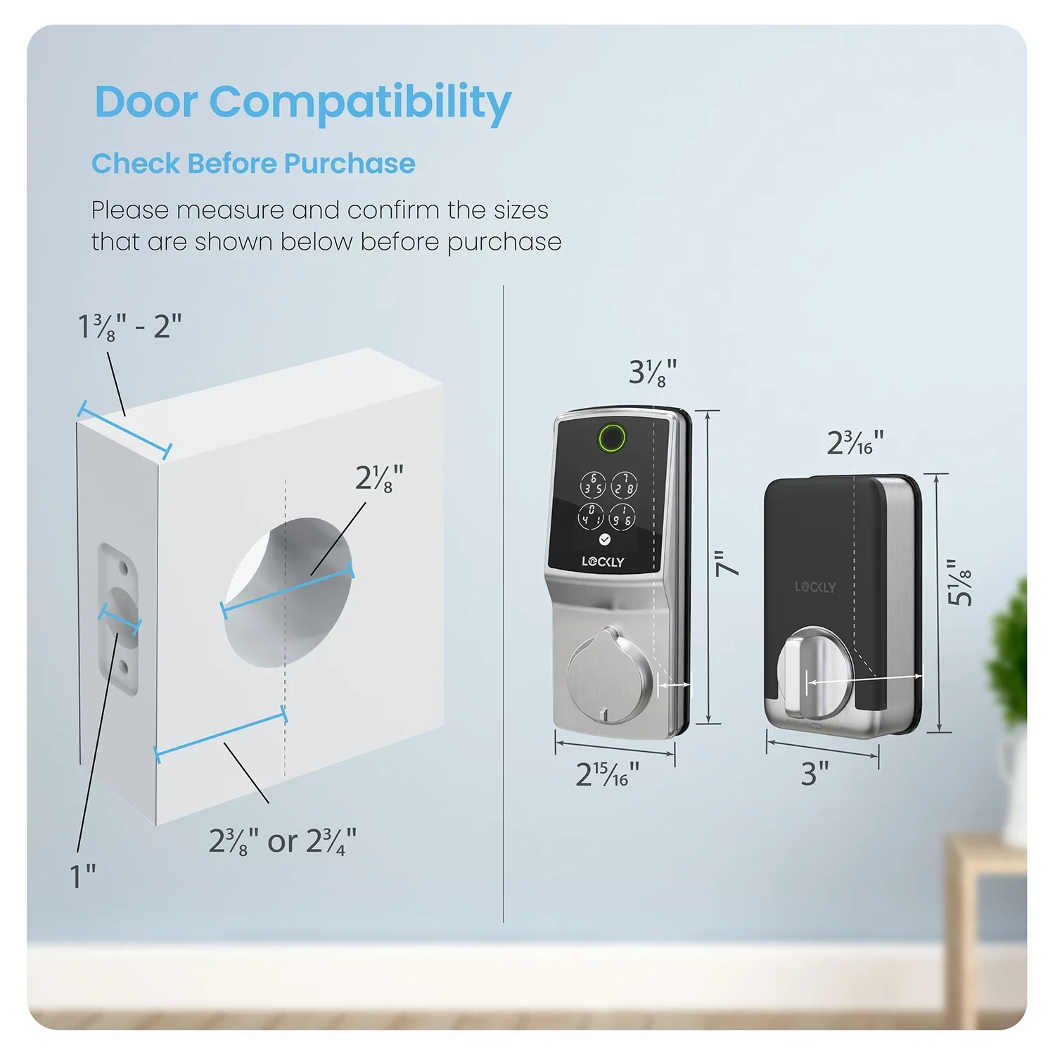 Lockly Secure Pro Deadbolt Latest Version Smart Lock with Built-in Wi-Fi - Image 7