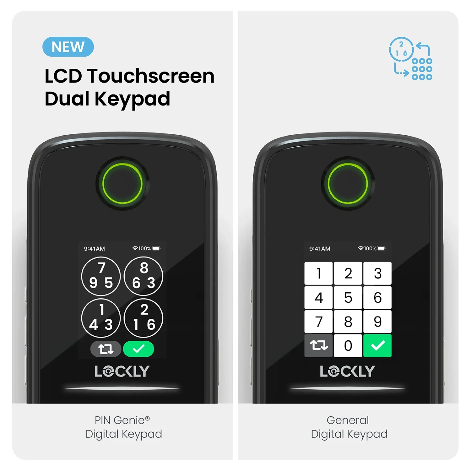 Lockly Secure Pro Latch Latest Version Smart Lock with Quick-Switch Dual Keypad - Image 5